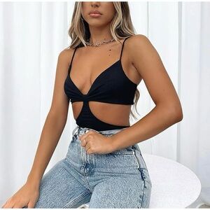 Women's Street Style Hot Sexy Girls Cut Out tank bodysuit Jumpsuit for Women